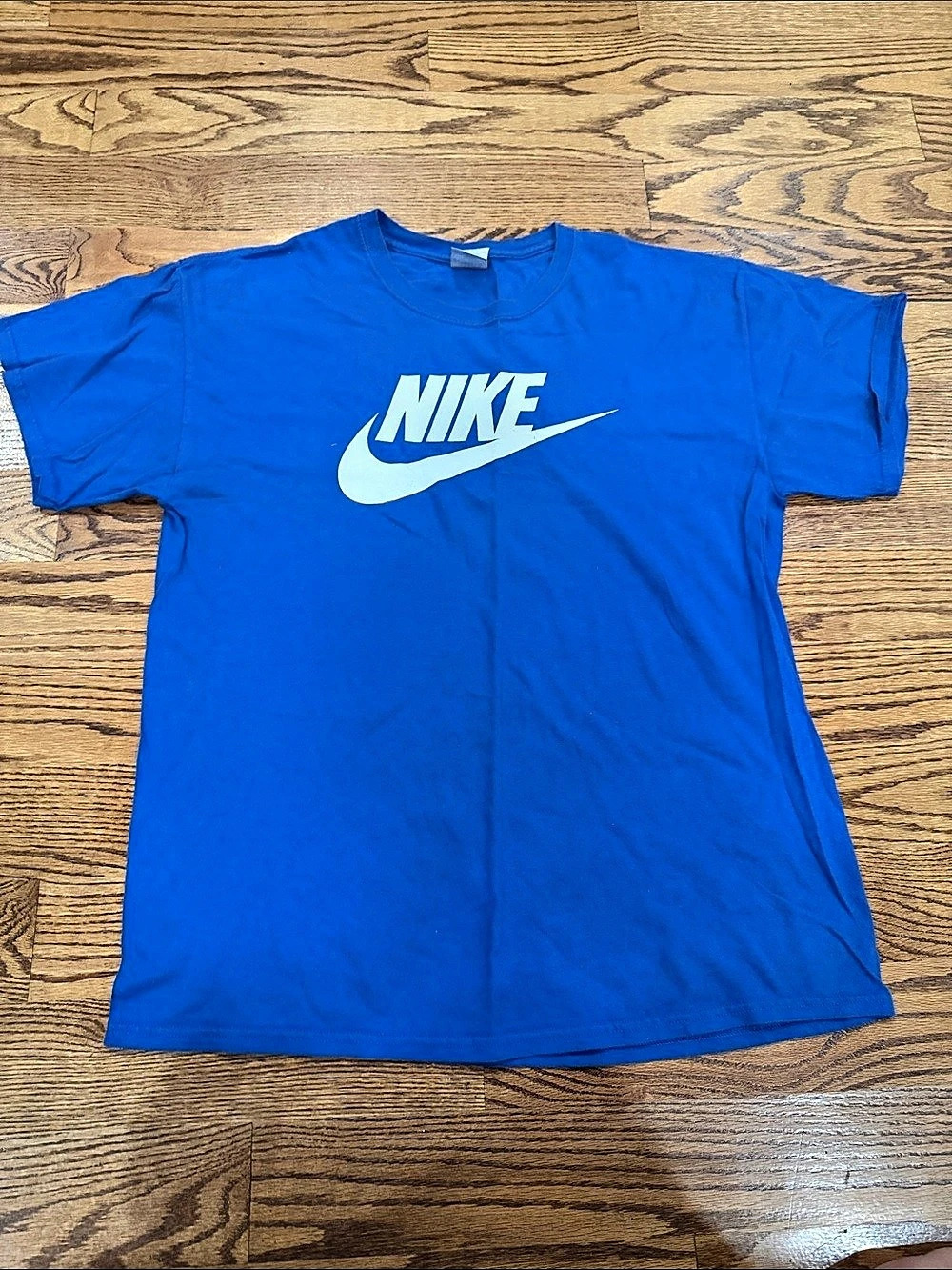 Nike Blue Logo Tee Size Large